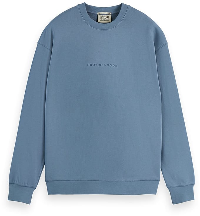 Scotch & Soda Seasonal Core Front Chest Logo Relaxed-Fit Sweatshirt