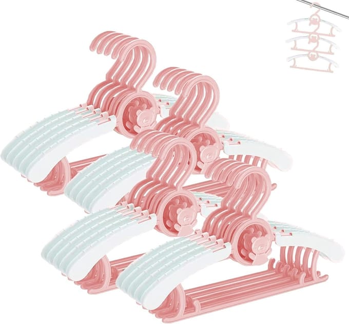 Famanu – Stapelbare antislip kleerhangers met berenhaken, ruimtebesparend ontwerp