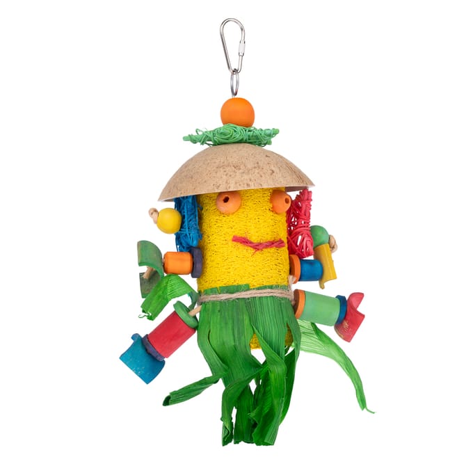 TIAKI Vogelspielzeug Luffa-Männchen ca. L 30 x B 16 x H 10 cm