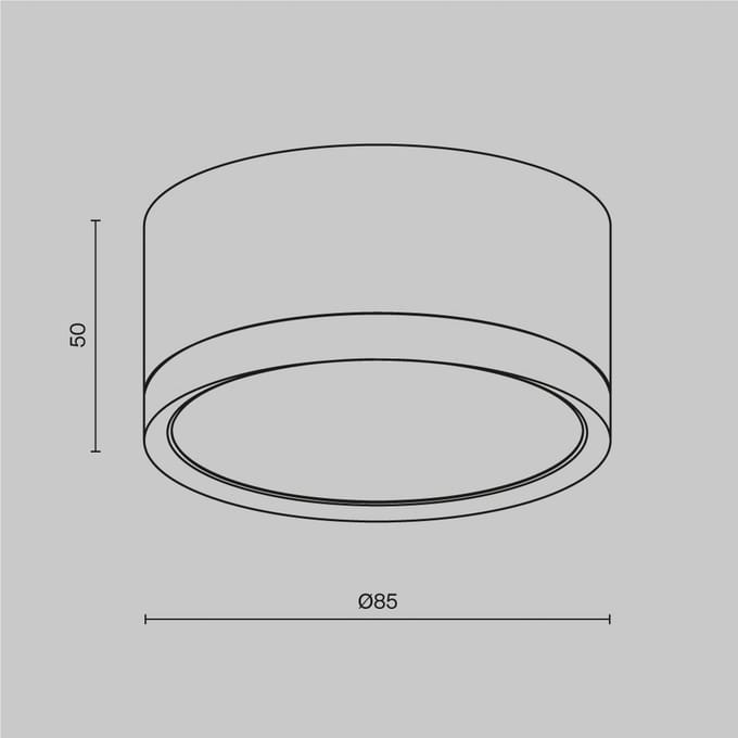 Maytoni downlight Hoepel, zwart, hoogte 5 cm Ø 8,5 cm aluminium GX53