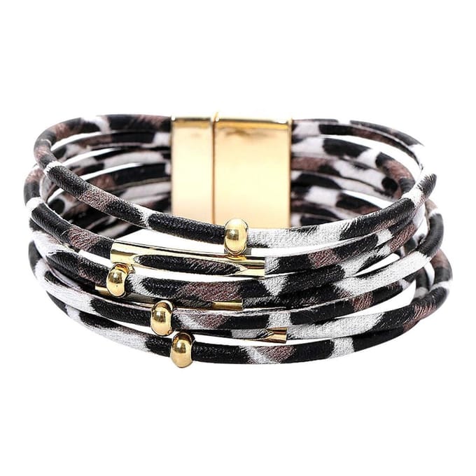 Montebello Armband lani - Pu Leer - 25mm - Magnetische Sluiting - 20cm