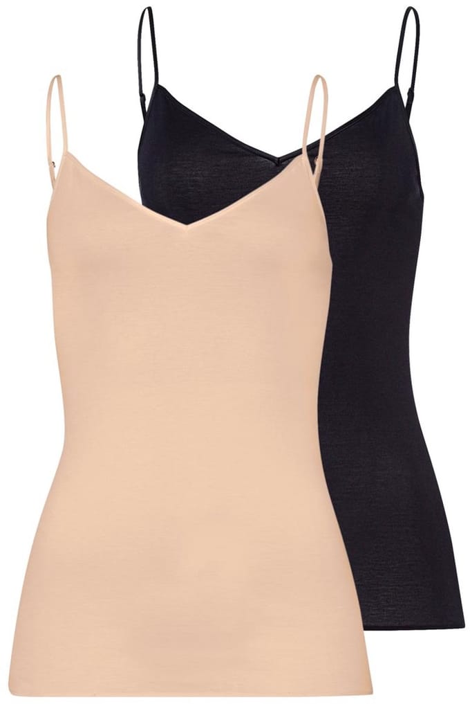 Hanro Dames spaghettitop 2 pack Cotton Seamless