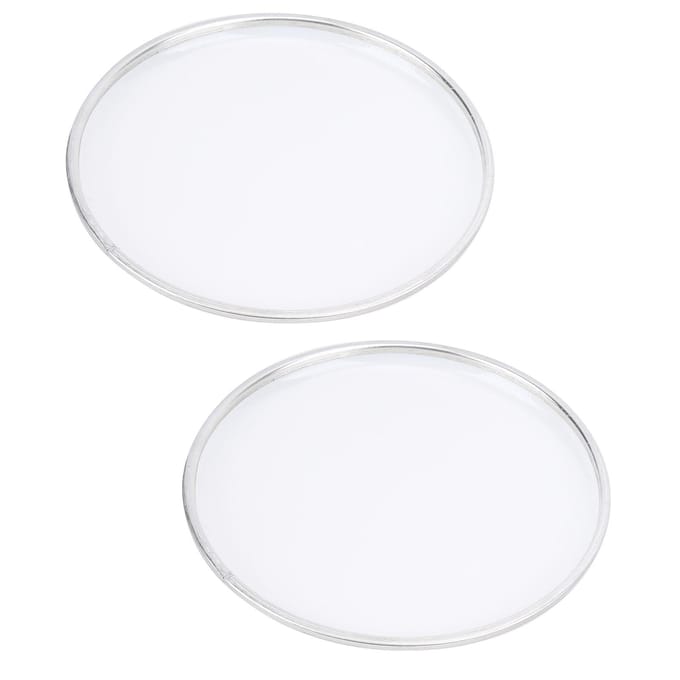 2 Pcs Peau de Batterie 8in Kit Pack Peau de Batterie Accessoire Professionnel Remplacement Polyester S0087Blanc white