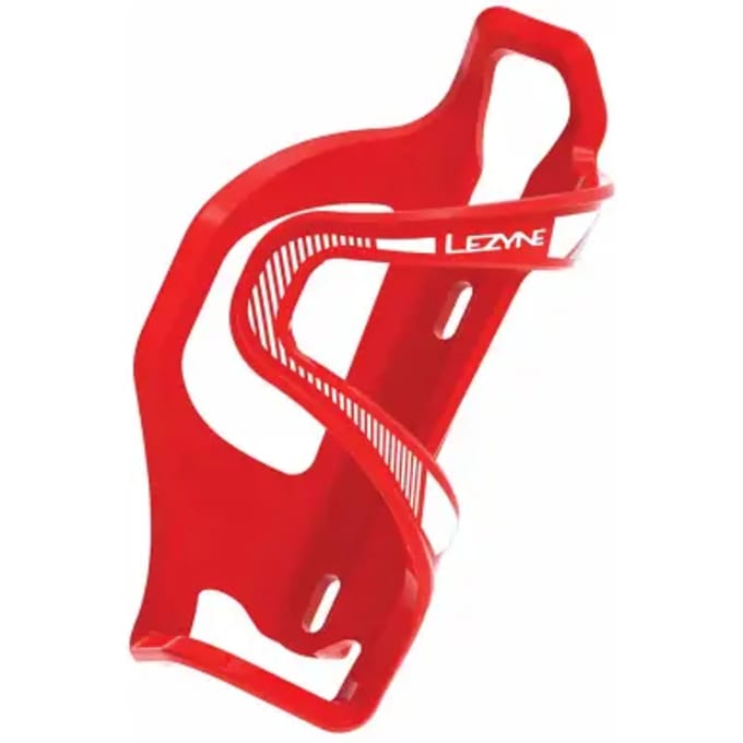 Lezyne Flow Cage SL - Bidonhouder - Links - Verstevigd - Rood