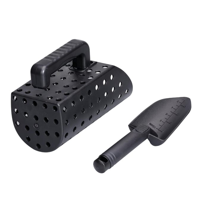 Metaaldetectie Zand Schep Set Draagbaar Ergonomisch Stevig ABS Kunststof Zand Schep en Troffel voor Schat gray