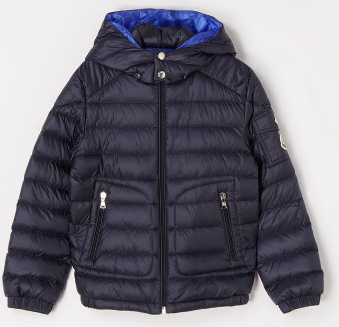 Moncler Lauros lichtgewatteerd jack met donsvulling en afneembare capuchon - Maat 152