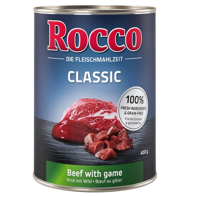 Probeer nu: 1 Rocco blik 400 Hondenvoer - Classic Wild
