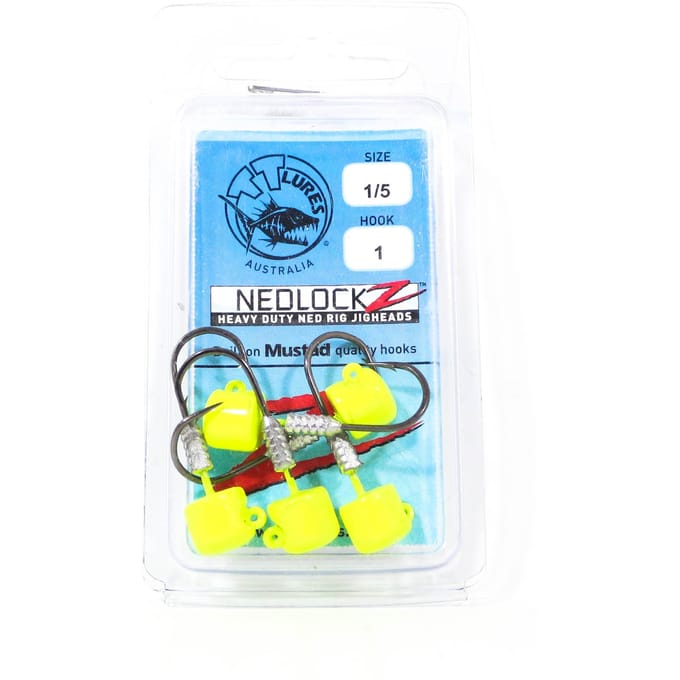 Tackle Tactics TT Nedlockz HD Jig Head Chart 1/5 oz 1 5/verpakking (7519) blue