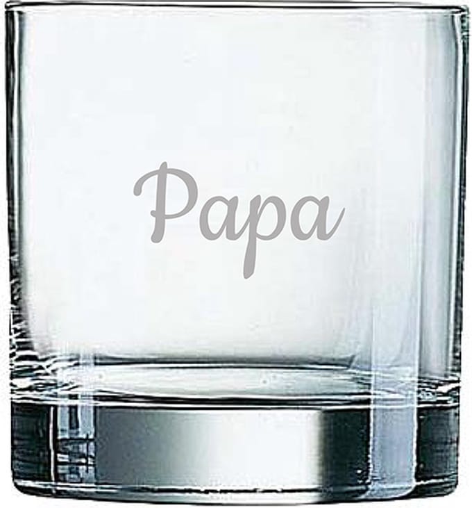 Gegraveerde Whiskeyglas 38cl Papa