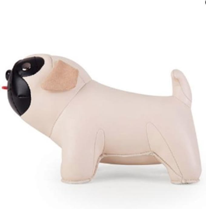Zuny boekensteun pug black/white
