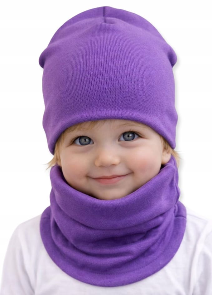 Dartomik - Hoofddoek Set - 40/44 - Fiolet - Oeko-Tex®