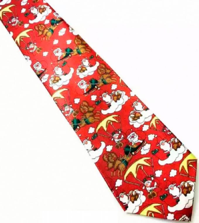 Stropdas- Kerst- Rood - Charme Bijoux