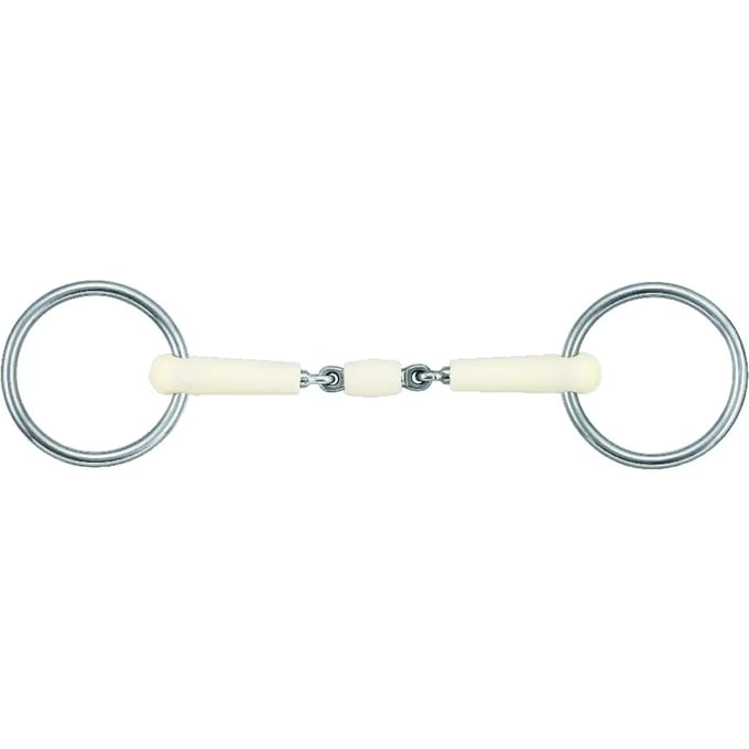 2-rings paardenbit met afdichting Soyo Happy Mouth Bradoon