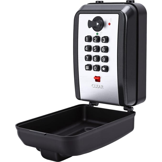 Wandmontage Sleutelkluis met Wachtwoord Mechanisch Toetsenbord Opbergkluis voor Sleutels Sleutelhanger Kaarten black