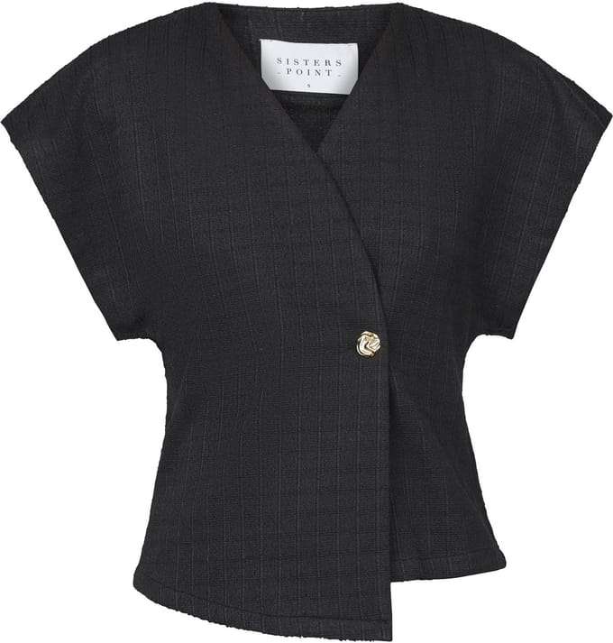 SISTERS POINT Evela-ve - Dames Top - Black - Maat S