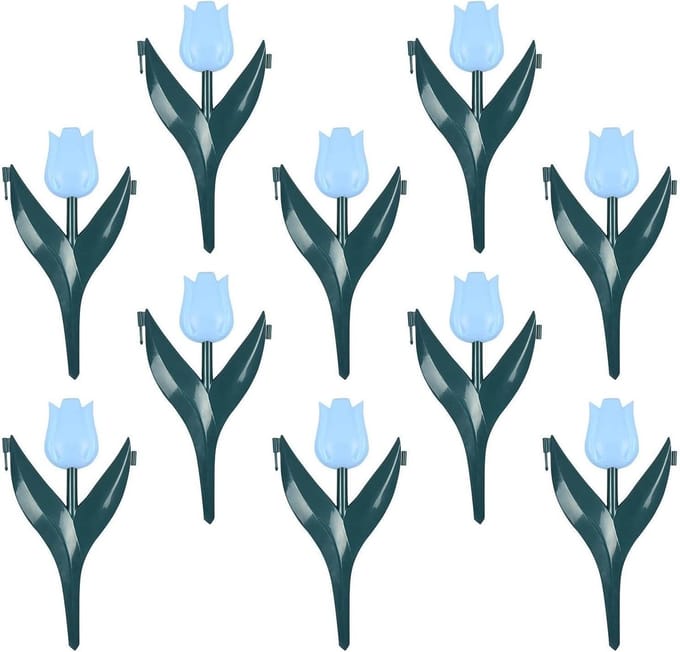Bloembedrand - Tuinafscheiding - Tuin Decoratie - Bloemvormig Ontwerp - 10 Stuks - Blauw