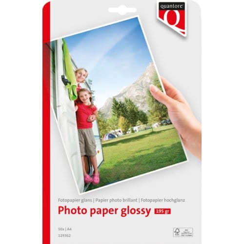 Quantore Fotopapier A4 - 195 gram - glans - pak a 50 vel