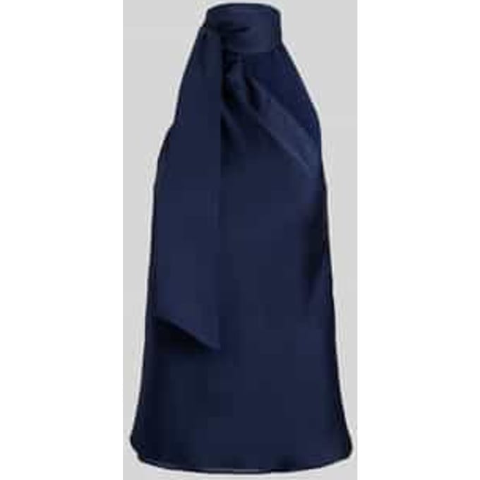 Shaped fit top met vetersdetail