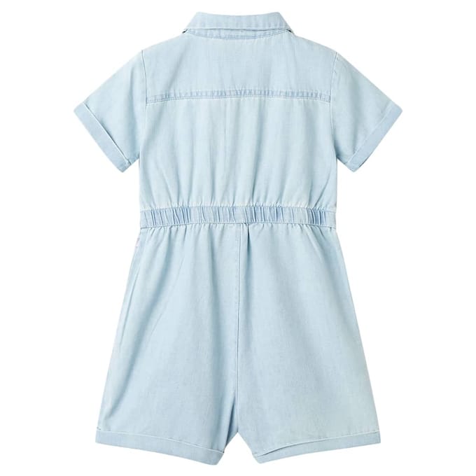 vidaXL Kinderonesie met korte mouwen 140 zachtblauw