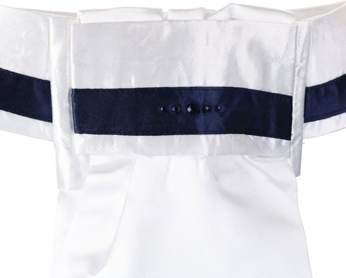 Quur Plastron Quur Qchic Wit-donkerblauw