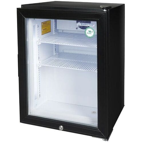 GASTRO-COOL Minibar vriezer - 51 liter - 1 glazen deur - Zwart