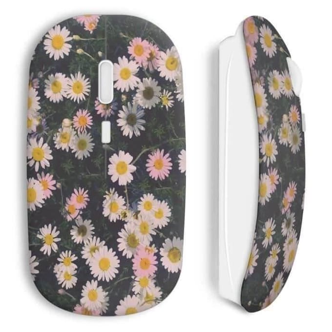 Souris sans fil Paquerettes fleur vintage