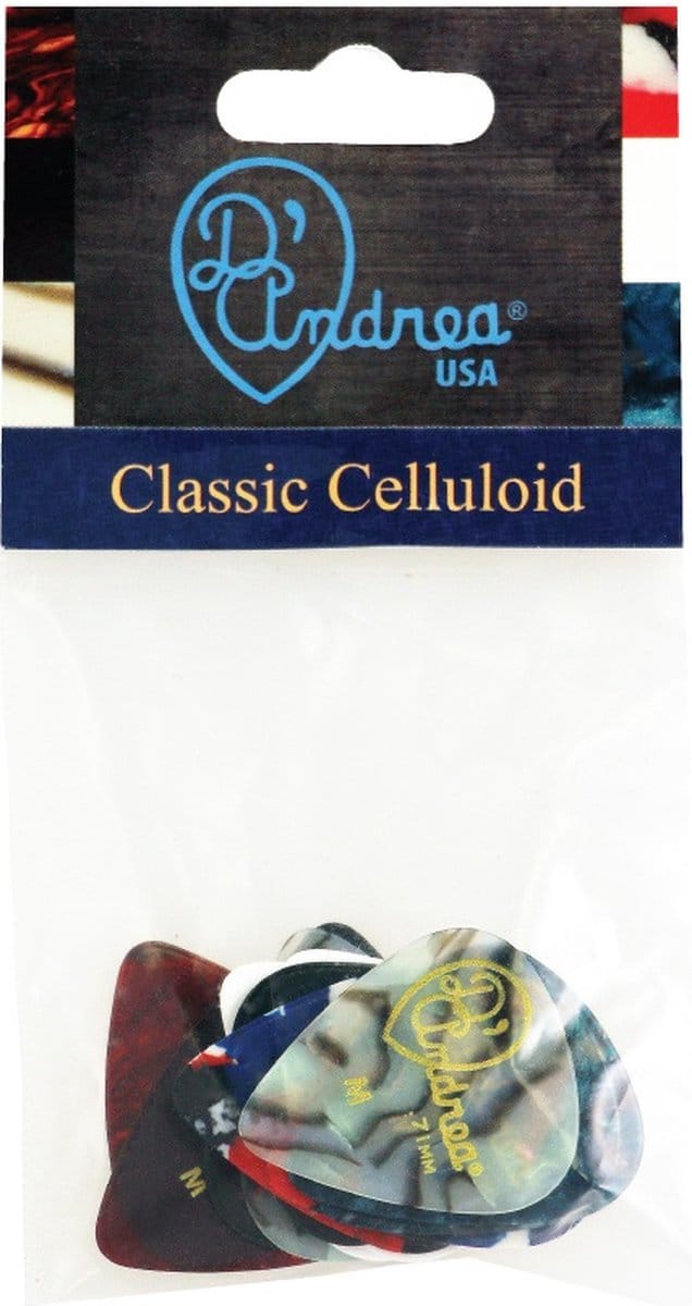 D'Andrea - Classic Celluloid - Plectrum - 0.71 mm - 12-pack