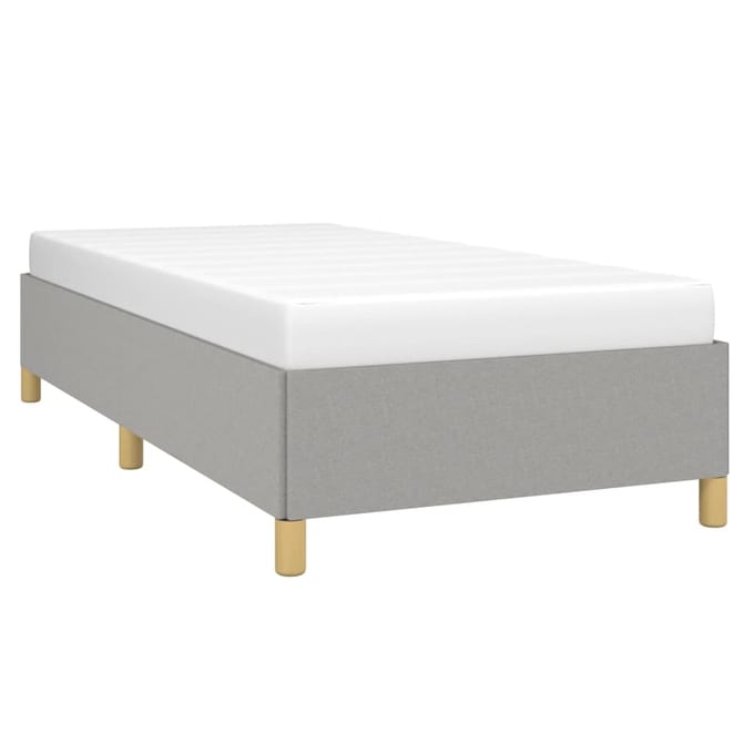 vidaXL - Bedframe - zonder - matras - 90x190 - cm - stof - lichtgrijs