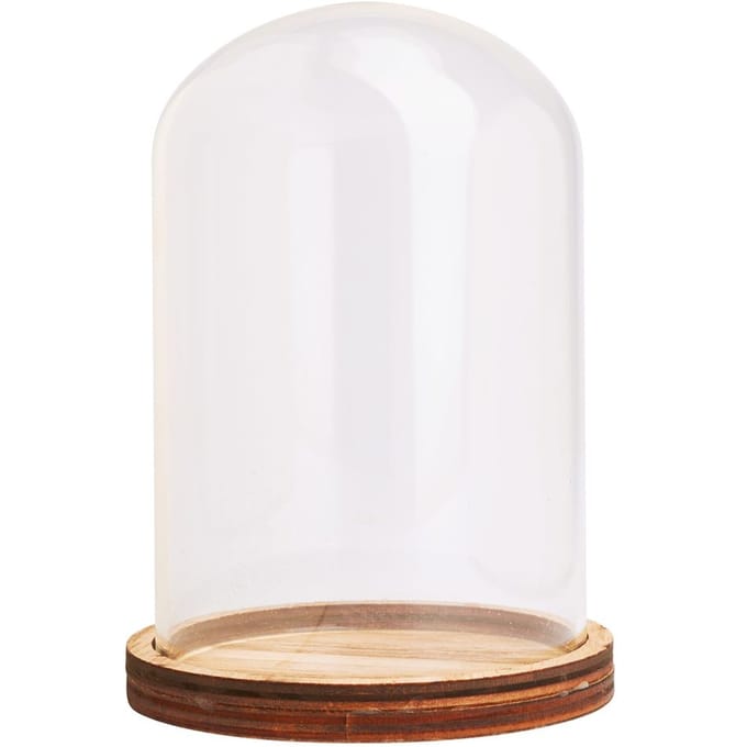 VBS Decoratieve glazen stolp met voet