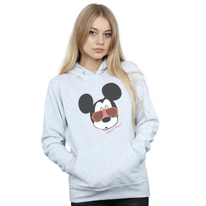 Disney Dames/Dames Mickey Mouse Zonnebril Hoodie (Sportgrijs)