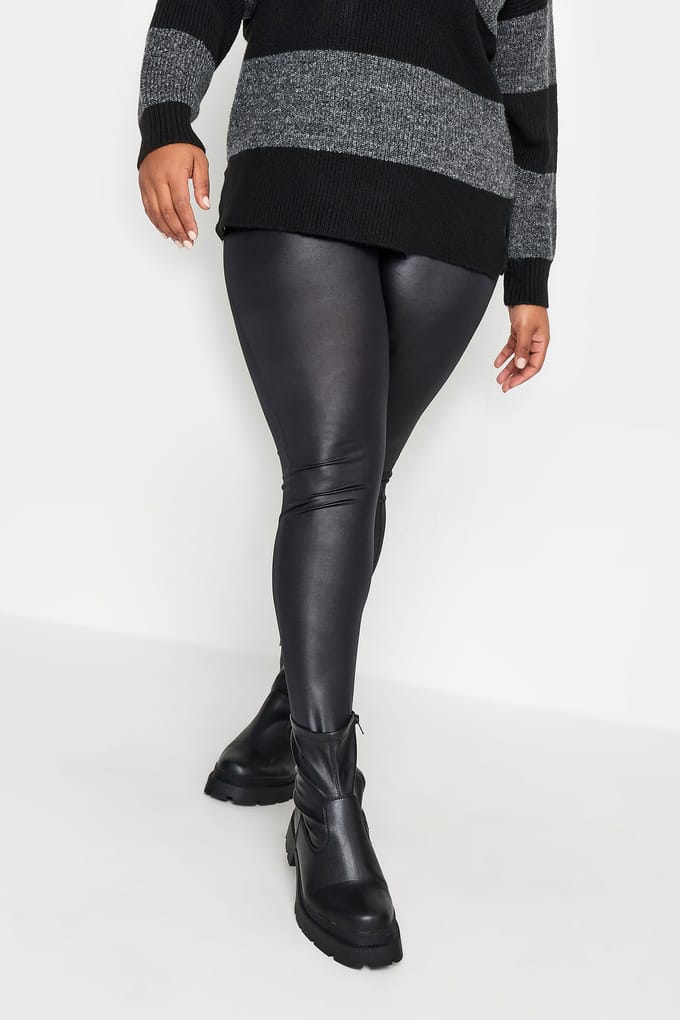 Yours Legging Van Imitatieleer In Zwartsize 50