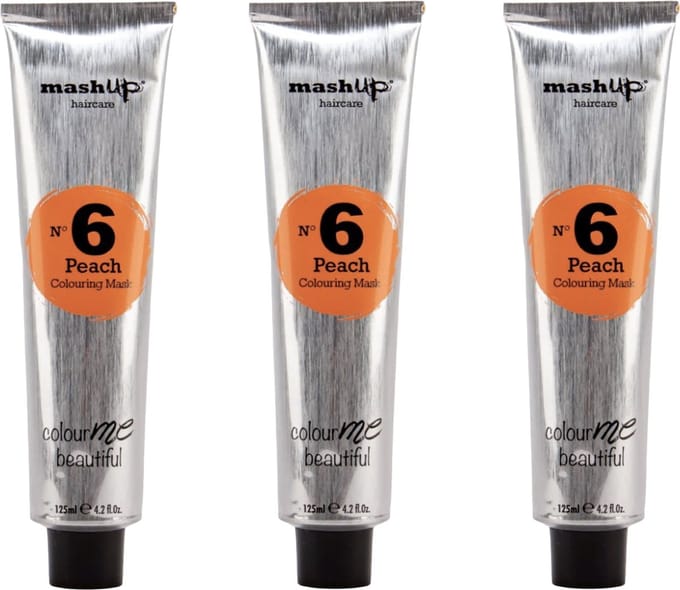 mashUp haircare N° 6 Peach Colouring Mask 125ml - 3 stuks