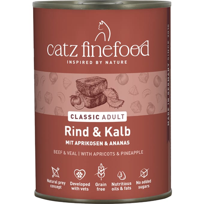 6x400g Rund/Kalf Catz Finefood Kattenvoer