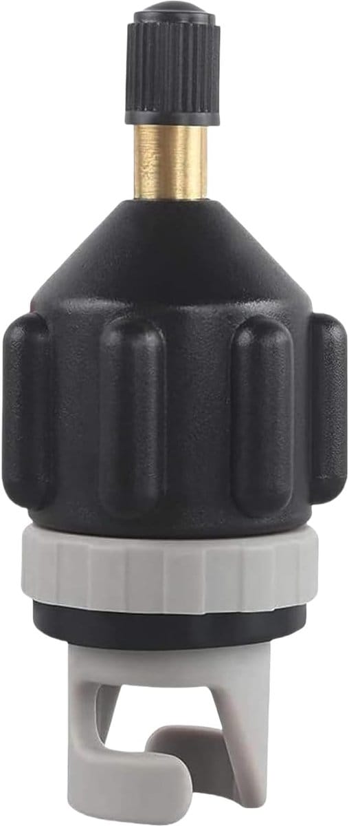Luchtpomp Adapter - Ventiel Converter - Watersport Uitrusting - Lekvrije Afdichting - Compact Formaat - Zwart