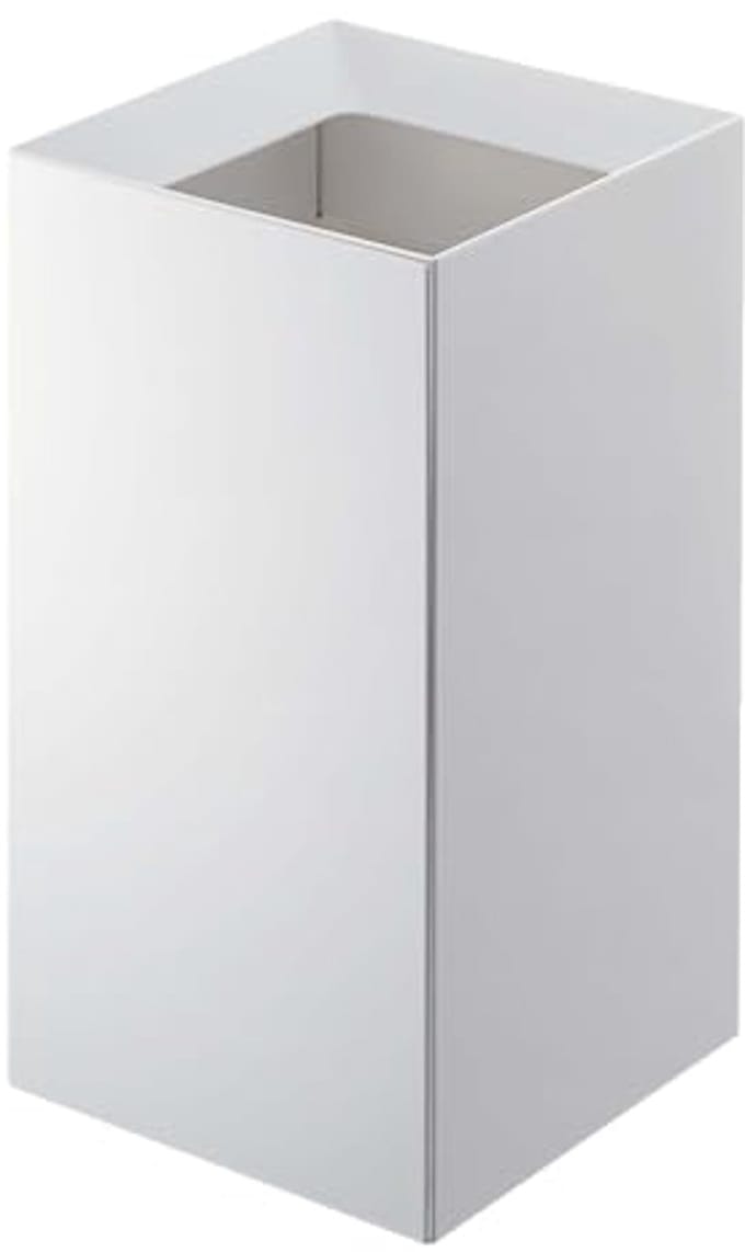 Moderne open afvalcontainer met handvat - 9 liter, kunststof, wit