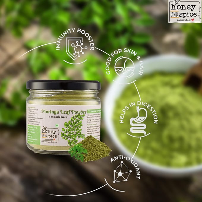 Honing en kruiden Moringa bladpoeder Drumstick bladpoeder Natuurlijke multivitaminen