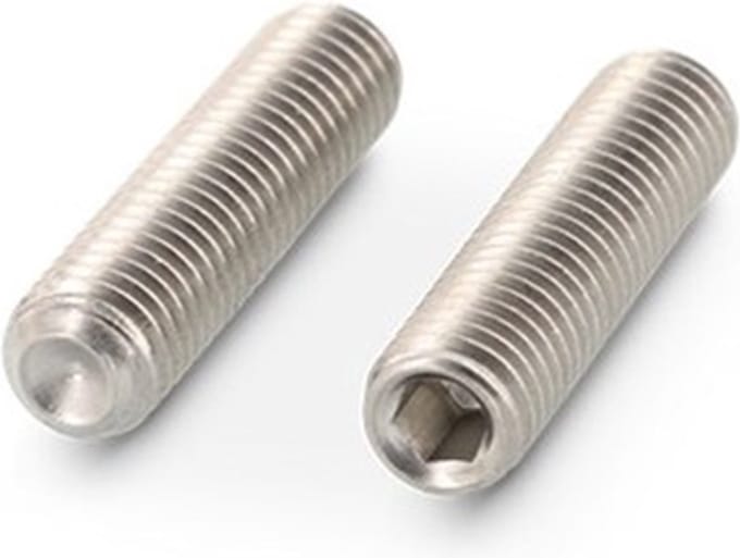 Stelschroef+Krater Din916 M6X25 Rvs A2 - 200 stuks