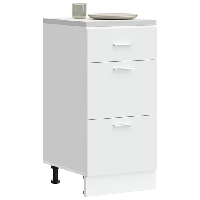 vidaXL - Onderkast - Lyon - 40x46x81,5 - cm - bewerkt - hout - wit