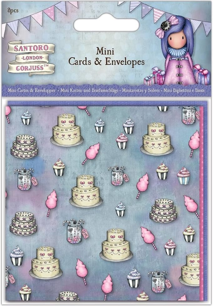 Mini Cards & Envelopes (8pcs) - Santoro - Birthday