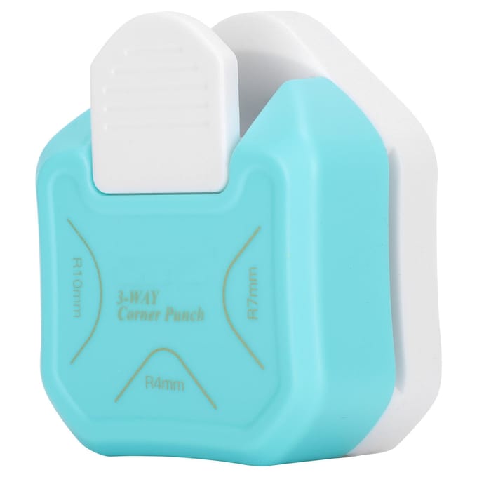 Hoekafronder Pons Draagbaar 3 In 1Mini Papierhoek Afsnijden Multi-Hoek Afrondingsapparaat white