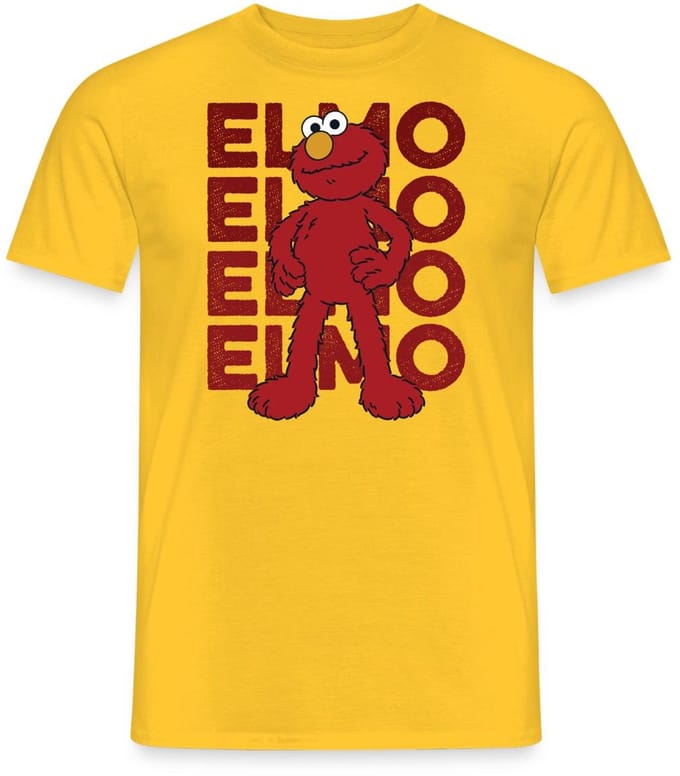 Sesamstraat Elmo Pose T-Shirt Heren