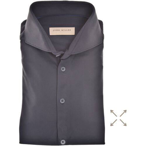 John Miller Overhemd The Miller Hyperstretch Shirt Donker Blauw / male