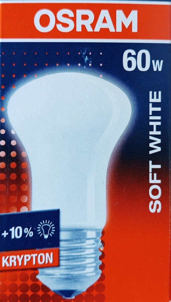Osram Gloeilamp 60W Argenta Superlux Krypton E27 Dimbaar 50x90mm