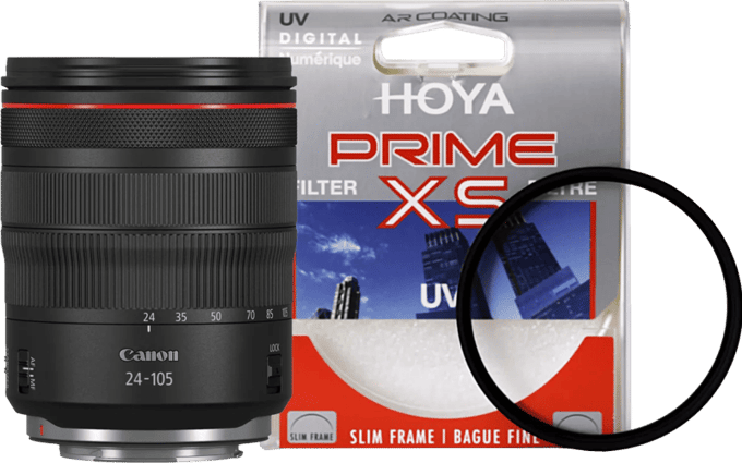 Canon RF 24-105mm f/4L IS USM + Hoya UV Filter