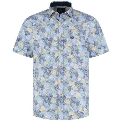 Fellows United Fellows United Overhemd Korte Mouw Circles Green Moss  4XL
