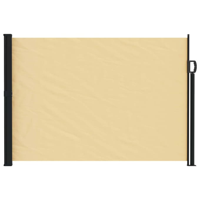 vidaXL - Uittrekbaar - Zijscherm - 500 - x - 120 - cm - Polyester - Rechthoekig - Zand
