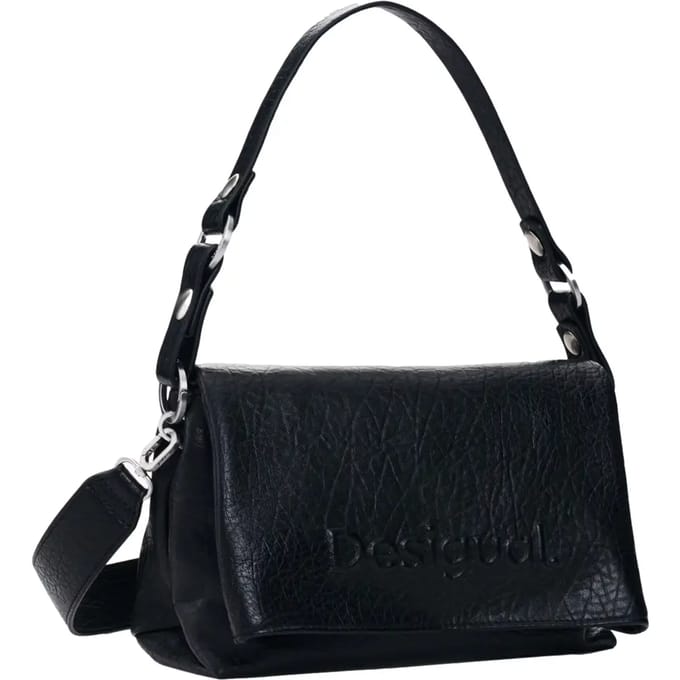 Desigual schoudertas Half Logo Venecia 4.0 Crossbody Bag Black zwart