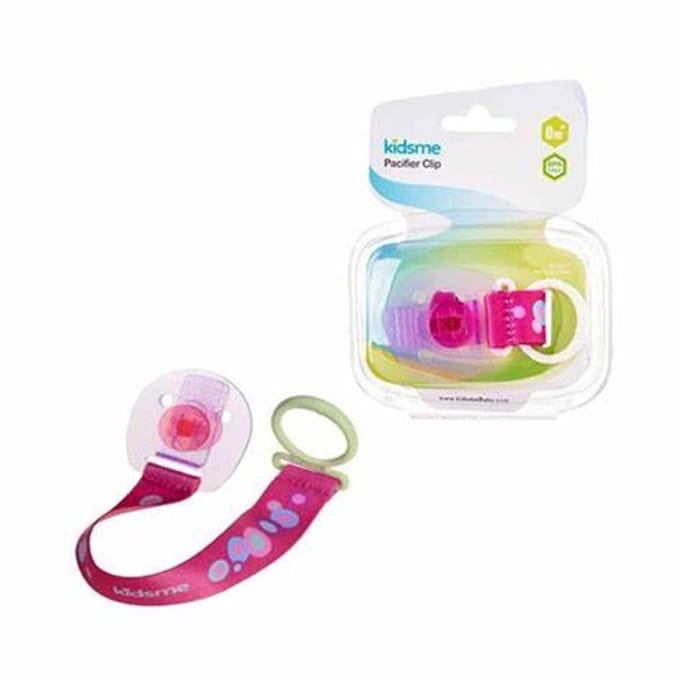 Kidsme - Fopspeen- en bijtringhouder - roze