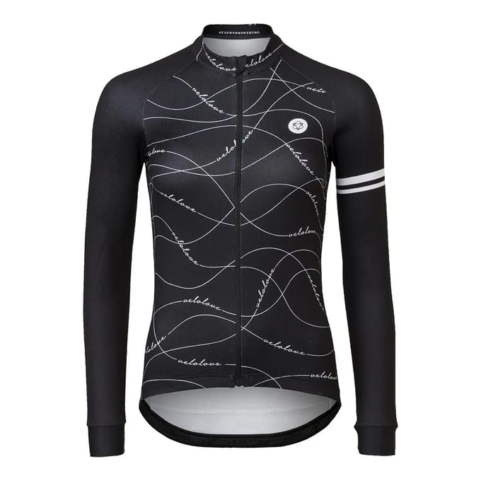 AGU Velo Wave Fietsshirt Lange Mouwen Essential Dames - Black - XS