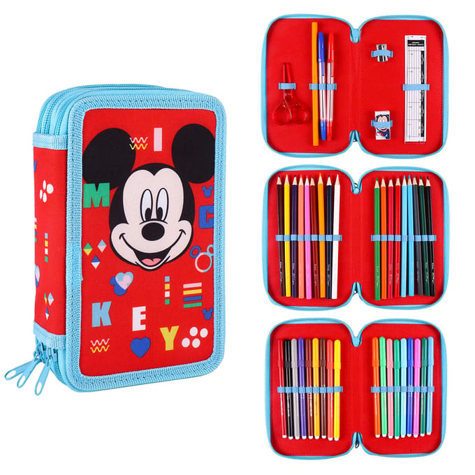 Disney Mickey 3-level filled pencil case